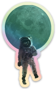 Astronaut Holographic Sticker!
